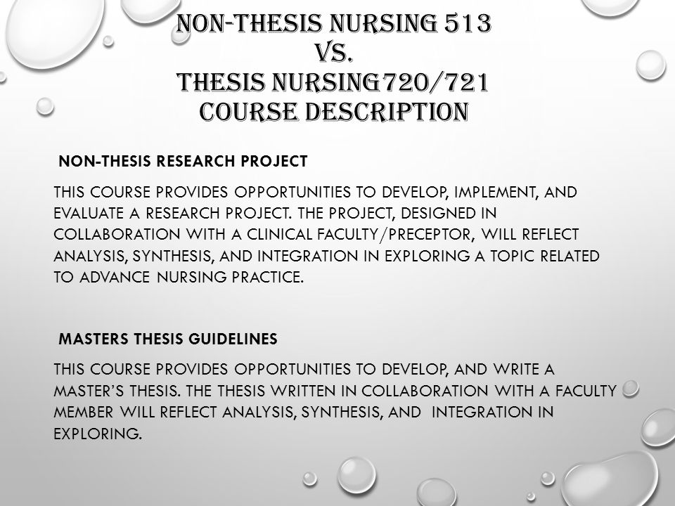 master thesis course description
